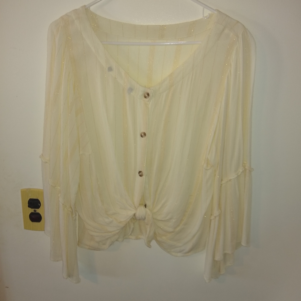 Boho cream top